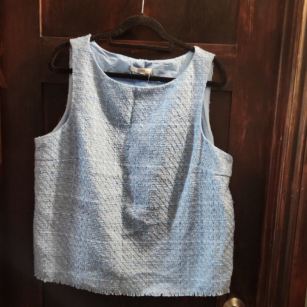 Ricki's Light Blue Textured Sleeveless Blouse